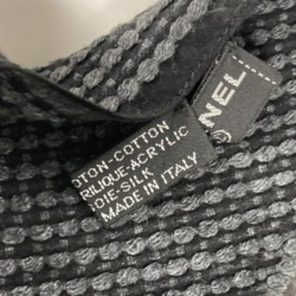 CHANEL CC Coco Mark Fringe Sheer Scarf Shawl Stole - Picture 7 of 8